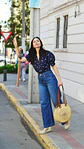 Blusa Bianca azul flores - Miniatura 3