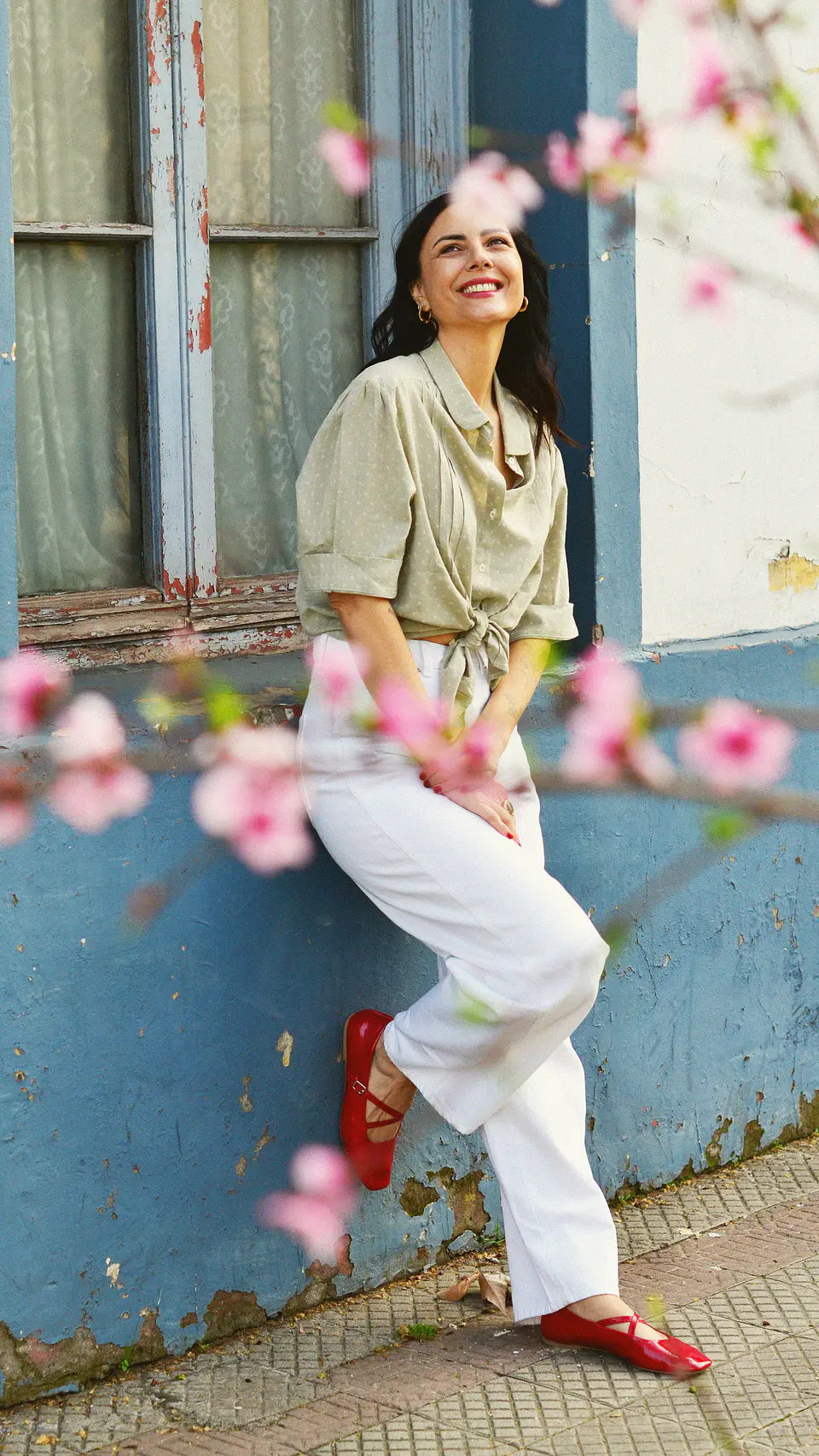 Blusa Filomena algodón verde claro 3