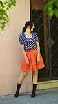Blusa Natalia azul lunares blancos - Miniatura 2
