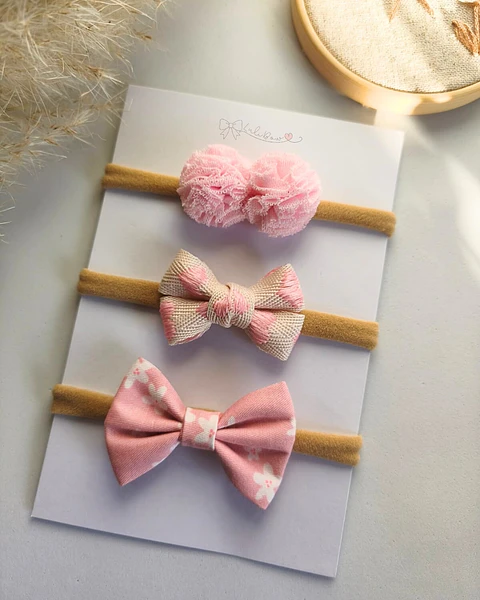 Trio Fitas Cute - Rosa Bebé