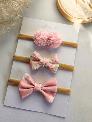 Trio Fitas Cute - Rosa Bebé