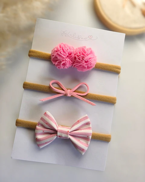 Trio Fitas Cute - Rosa Escuro