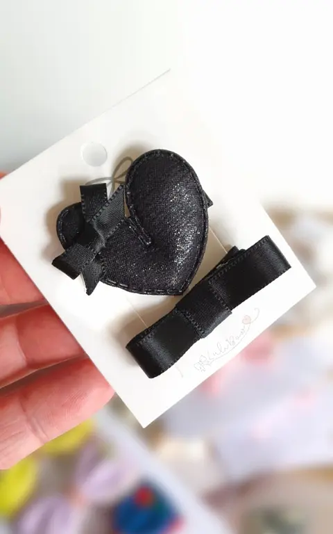 Dupla Hair Clips Coração