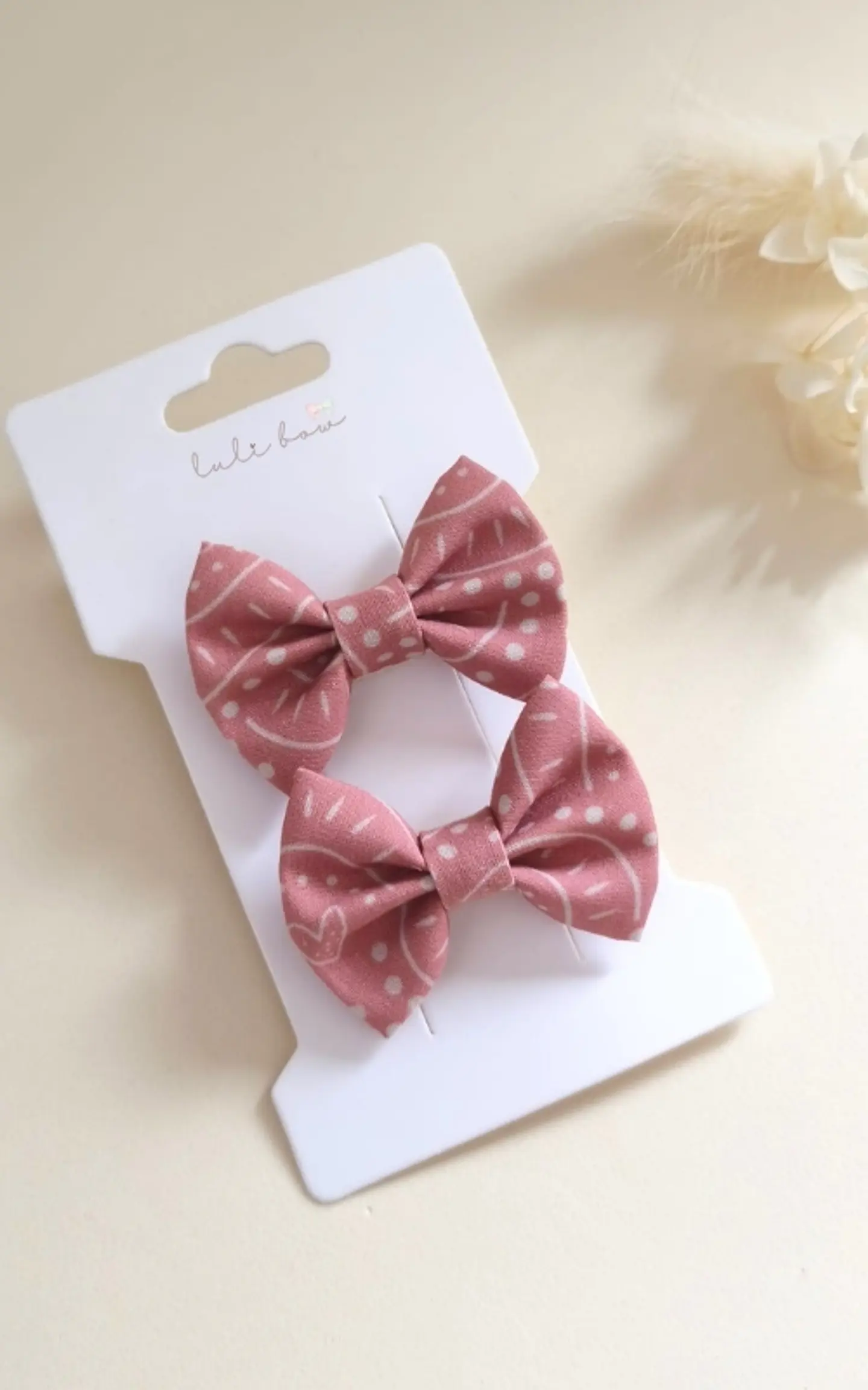 Par Bow Capricho Tecido - Rosé 1
