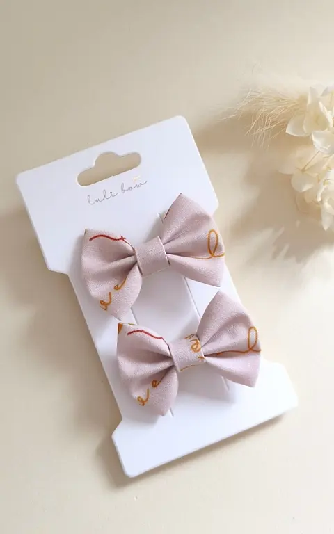 Par Bow Capricho Tecido - Bege