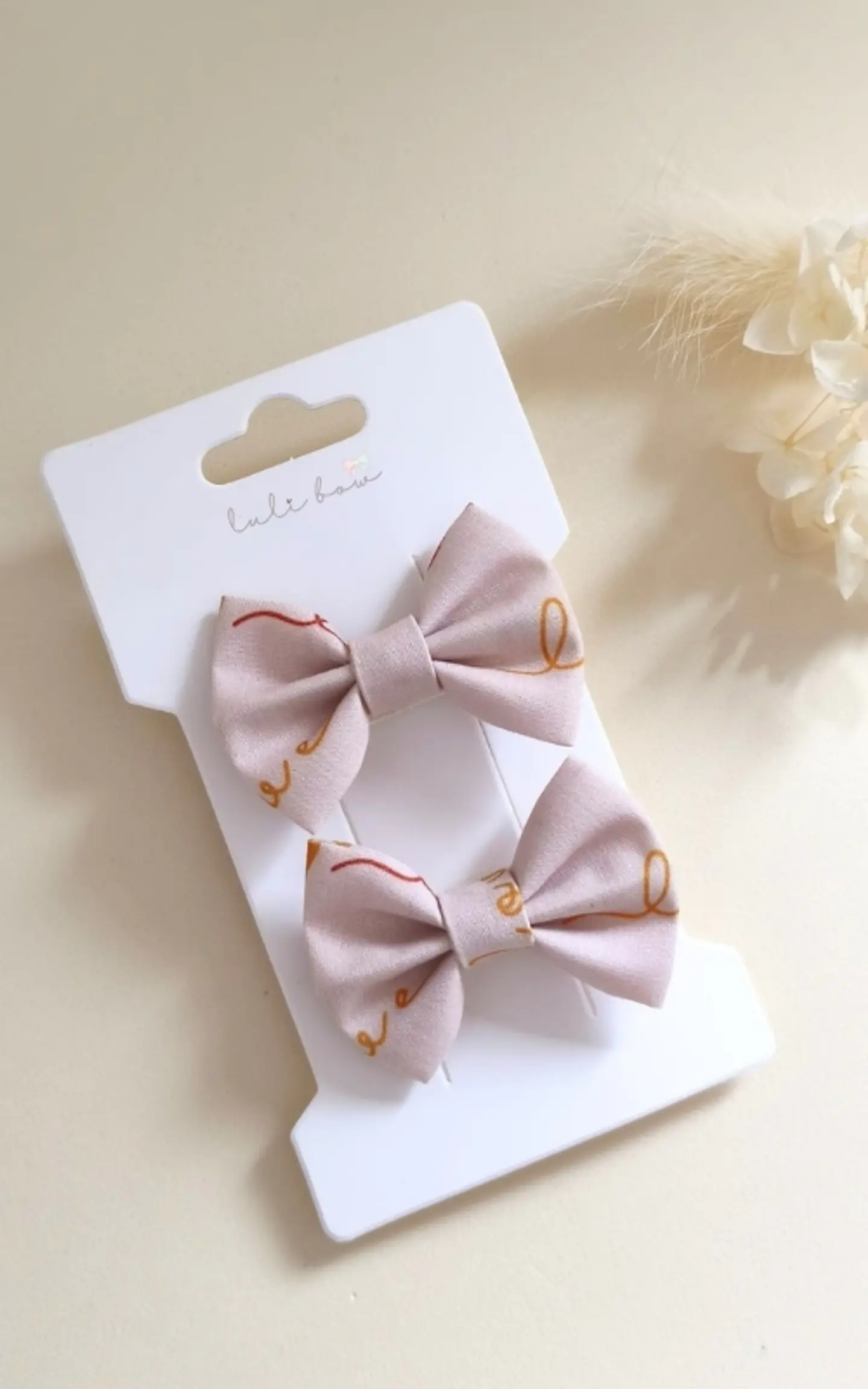 Par Bow Capricho Tecido - Bege 1