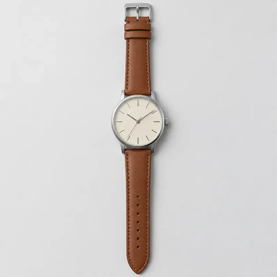 Reloj Barranco — cuero coñac, esfera crema 1