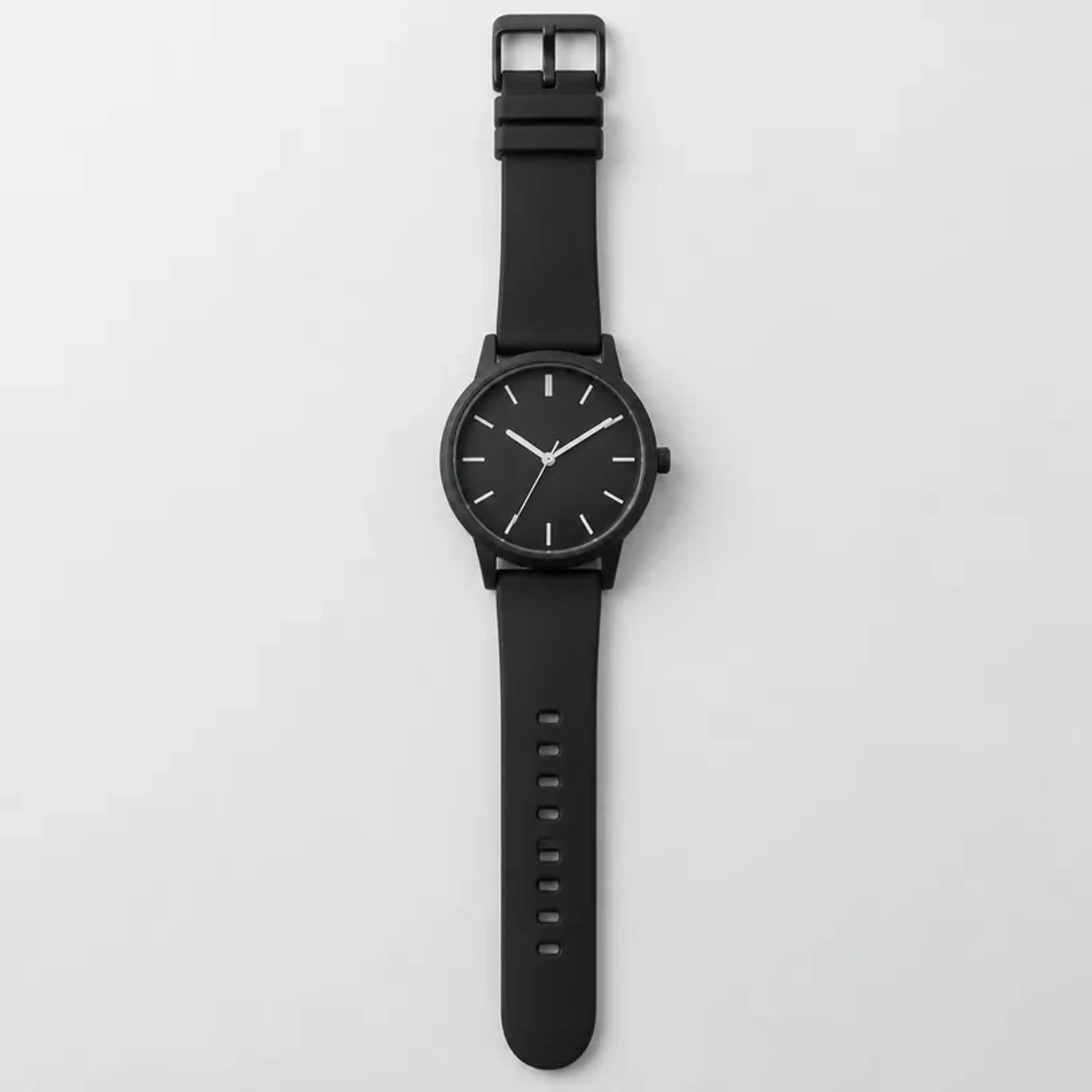 Reloj Centro — negro mate, correa de silicona 1