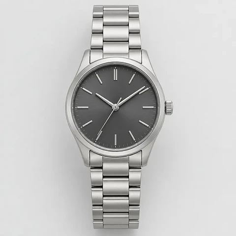 Reloj Parque — acero compacto, esfera gris