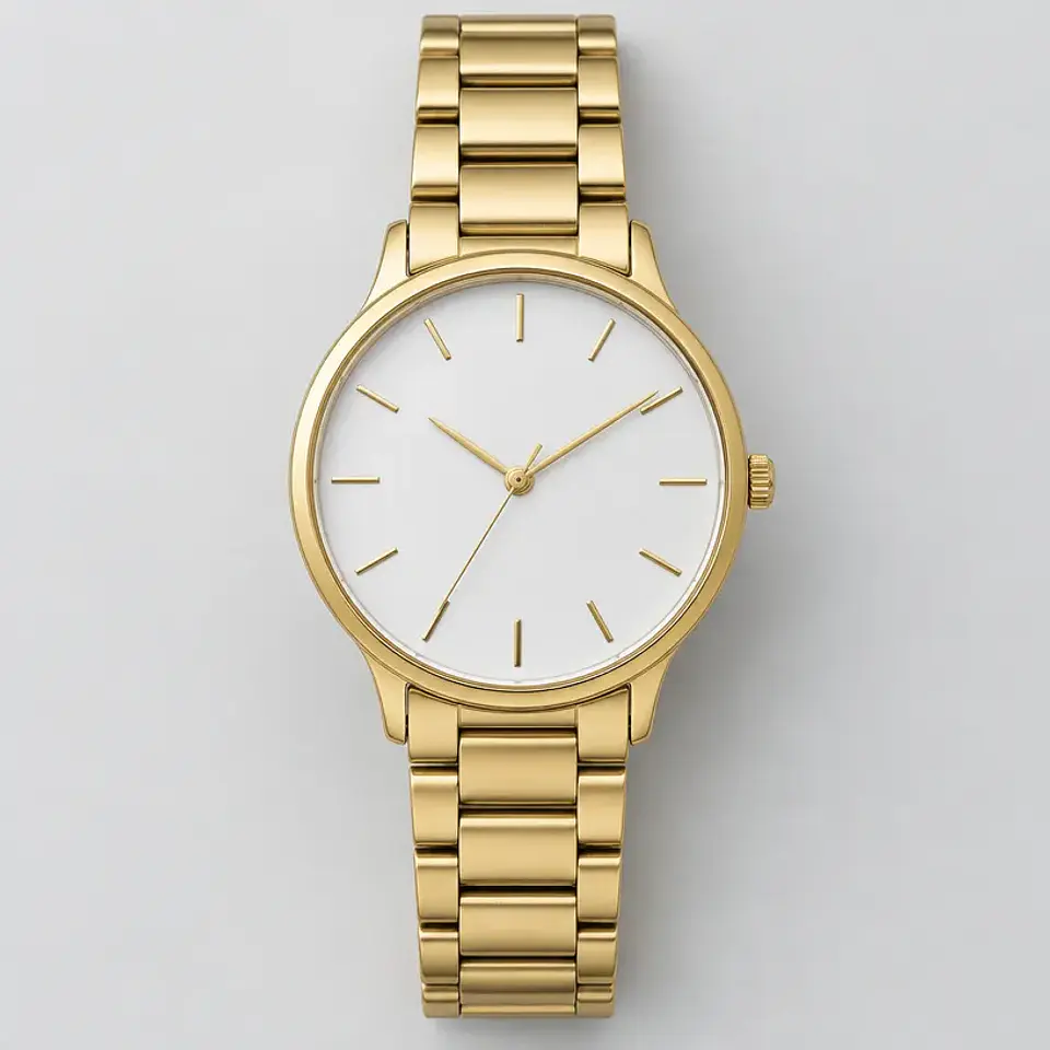 Reloj Lomas — dorado suave, esfera blanca 1