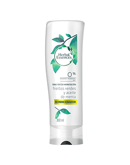 ACONDICIONADOR HERBAL ESSENCES DAILY DETOX HIDRATACION HIERBAS VERDES Y ACEITE DE MENTA300ml.