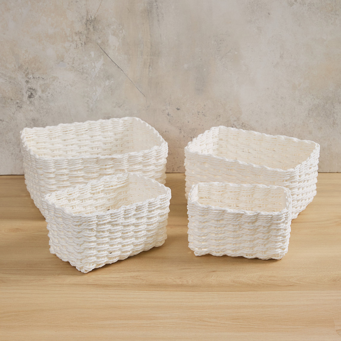 Set x4 Canasta Aura Blanco 1