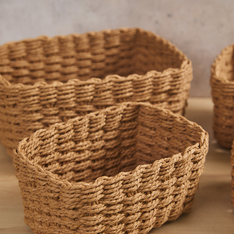 Set x4 Canasta Aura Marrón 2