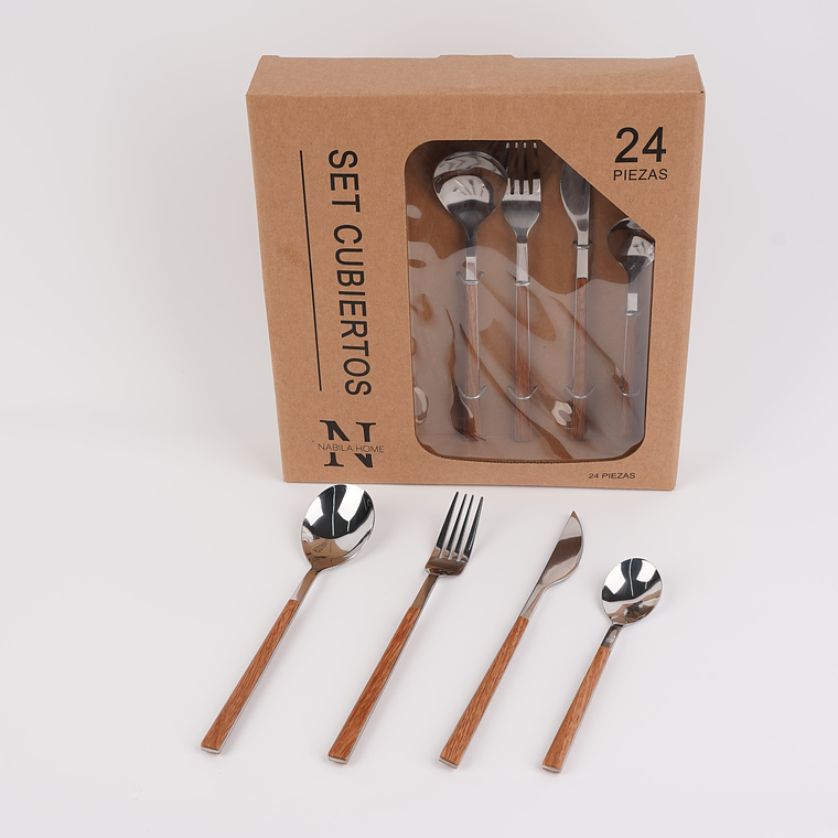 Cubiertos Tipo Madera 2