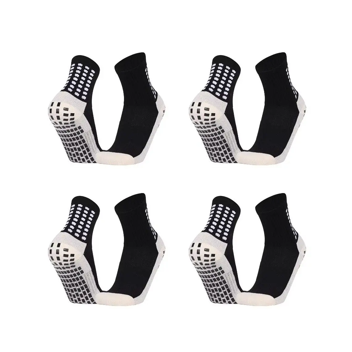 Medias deportivas negro Pack x4 1