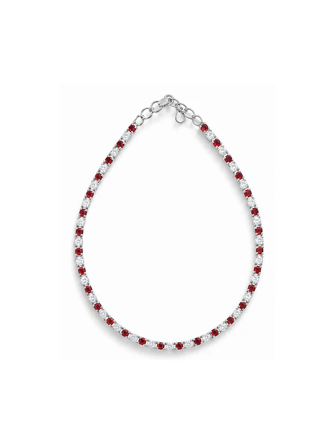 Pulsera Tennis Rubí Destello "Peruanita"