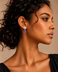 Aretes Corazón Amatista Nocturna - Miniatura 2