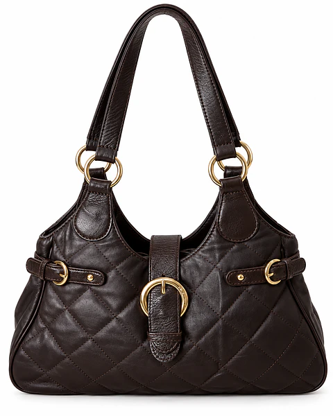 Kate Spade Taupe Pebbled Leather Foldover Crossbody