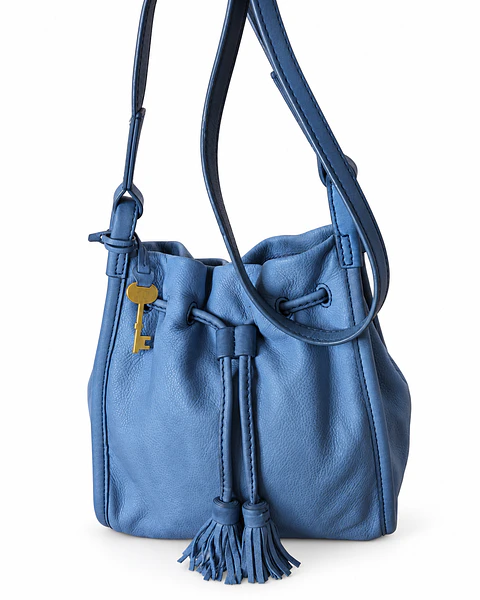 Fossil Claire Small Drawstring Crossbody Azul