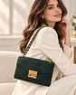 Michael Kors Sloan Editor Leather Shoulder Bag Verde - Miniatura 2