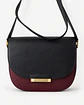 Calvin Klein Saddle Crossbody Negro y Borgoña - Miniatura 1