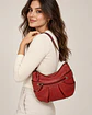 Tignanello Red Pebbled Leather Hobo Shoulder Bag - Miniatura 2
