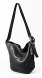 Bolso Hobo Coach Negro de Cuero - Miniatura 1