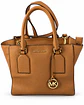 Satchel Michael Kors Camel con Charm MK - Miniatura 1