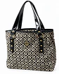 Tommy Hilfiger TH Monogram Tote Negro y Beige - Miniatura 1