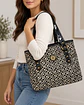Tommy Hilfiger TH Monogram Tote Negro y Beige - Miniatura 2