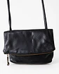 G.G. Boss Foldover Crossbody Negro de Cuero - Miniatura 1