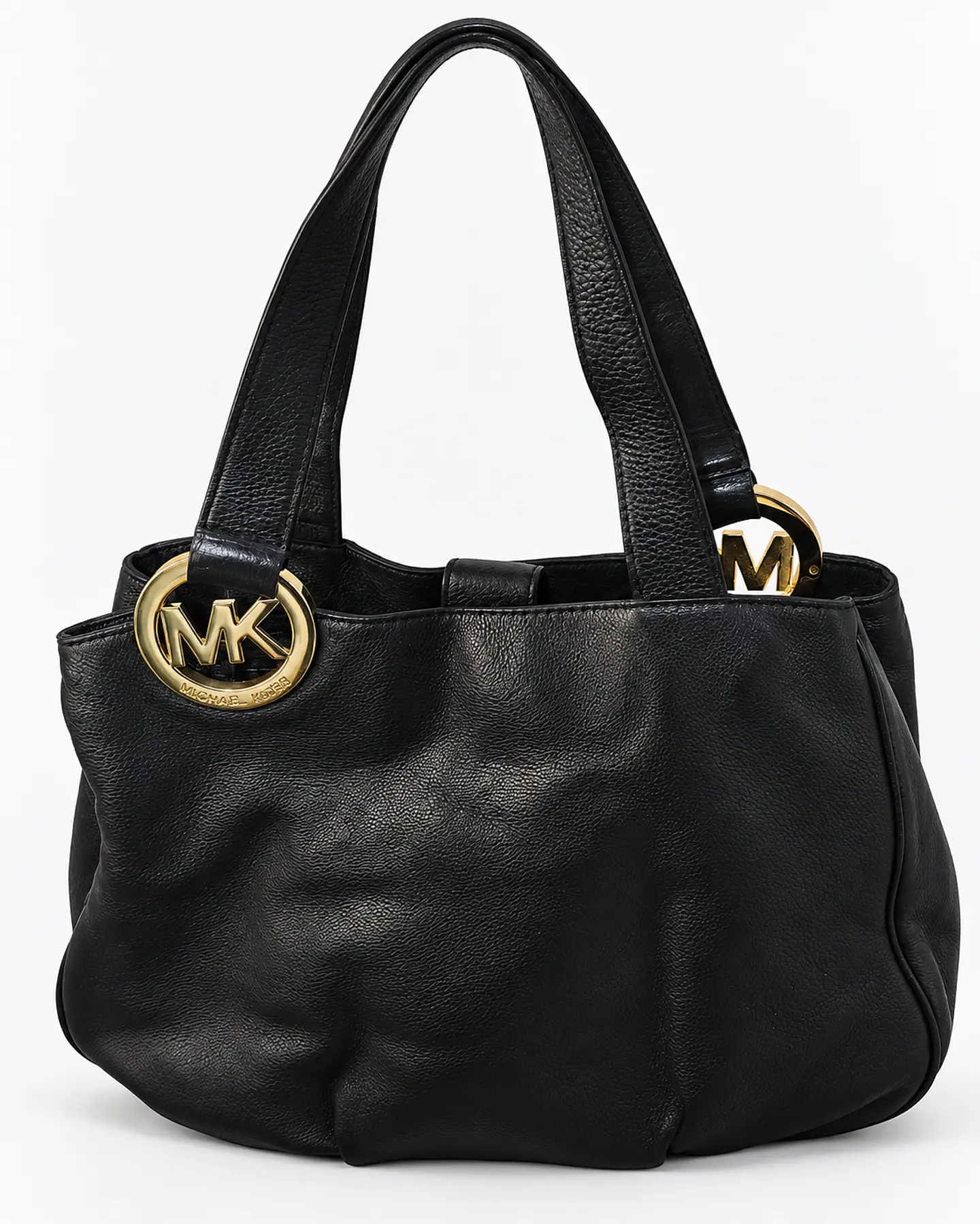 Tote Michael Kors Negro con Herrajes MK Dorados 1