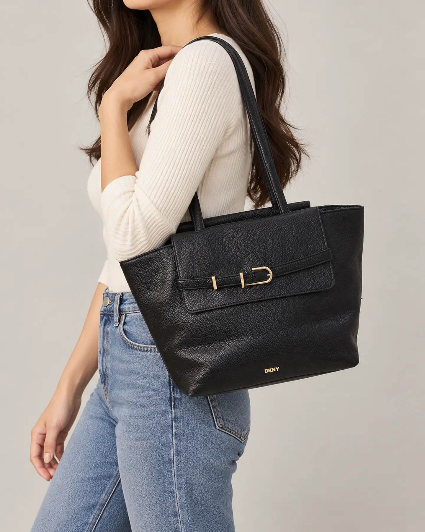 DKNY Vintage Logo-Detail Tote Bag Negro 2