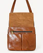 Patricia Nash Vintage Distressed Leather Flap Crossbody – Cognac - Miniatura 1