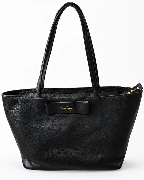 Kate Spade New York Leather Bow Tote – Black