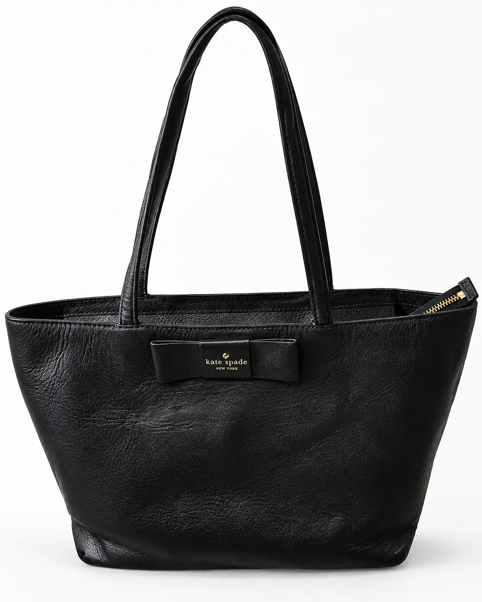 Kate Spade New York Leather Bow Tote – Black 1