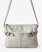 Tignanello White Leather Crossbody with Silver Buckle Detail - Miniatura 1