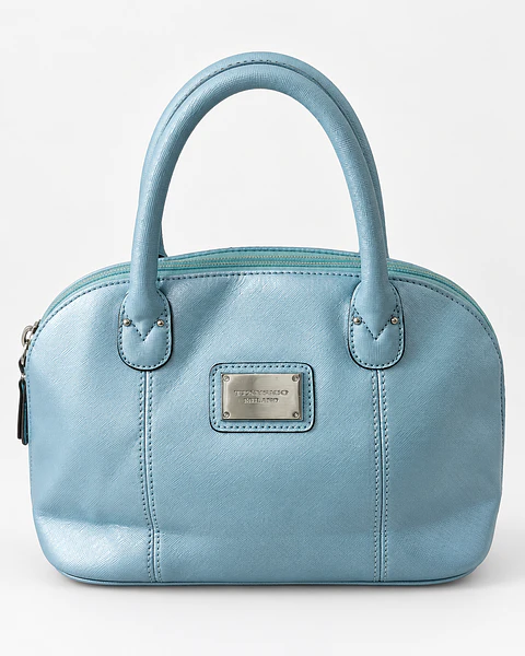 Tignanello Leather Dome Satchel – Light Blue