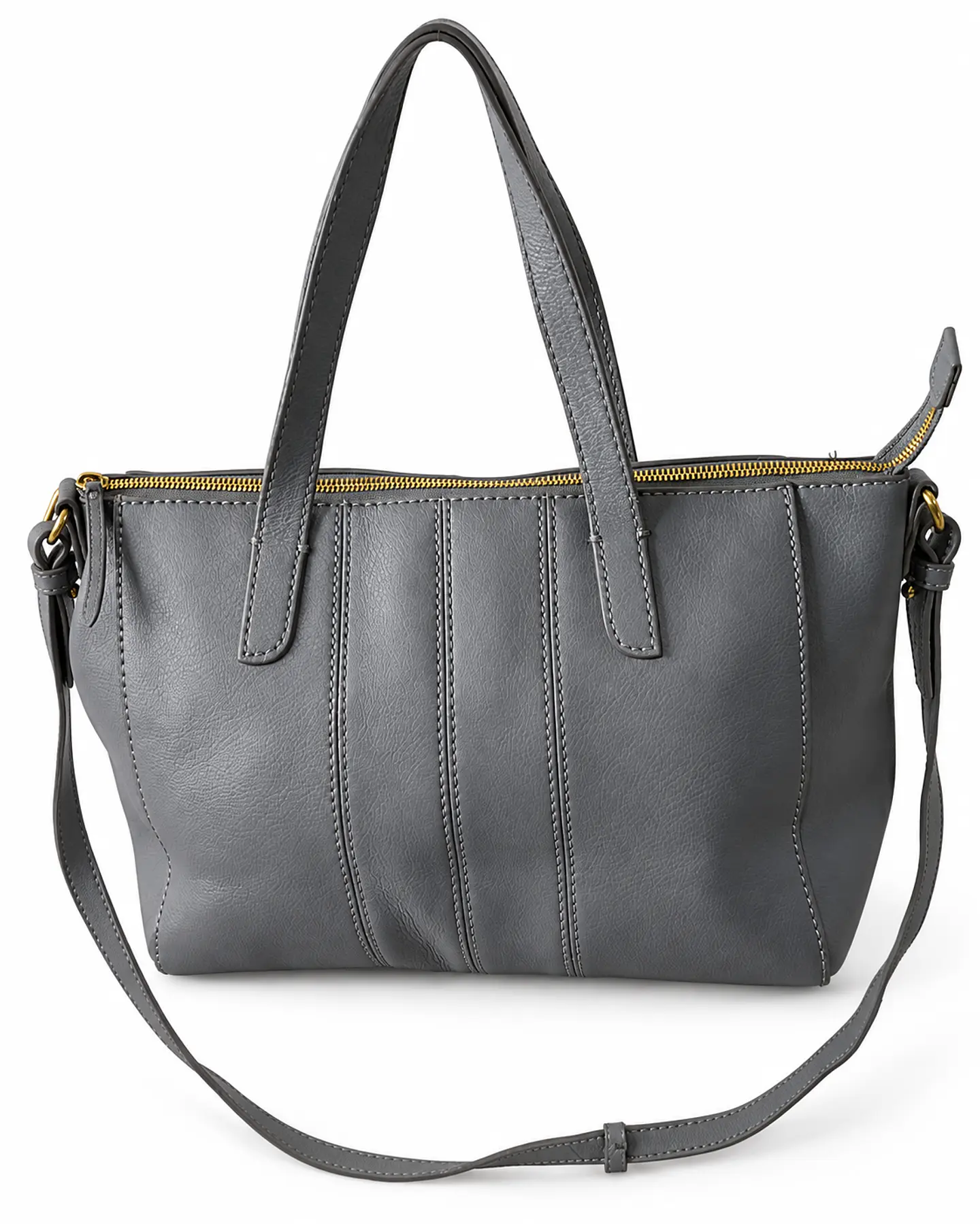 J.Crew Leather Tote with Removable Shoulder Strap – Gray 1