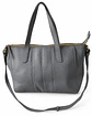 J.Crew Leather Tote with Removable Shoulder Strap – Gray - Miniatura 1