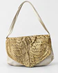 Ivory Snake-Effect Shoulder Baguette Bag - Miniatura 1