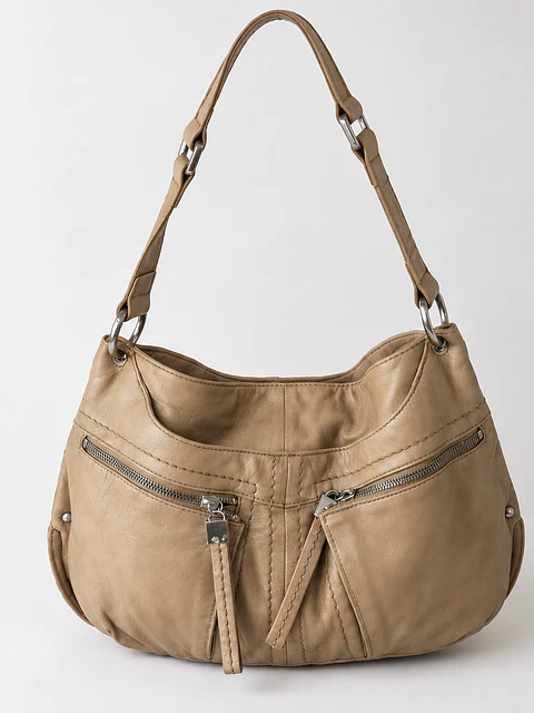 Perlina New York Leather Hobo Shoulder Bag – Taupe
