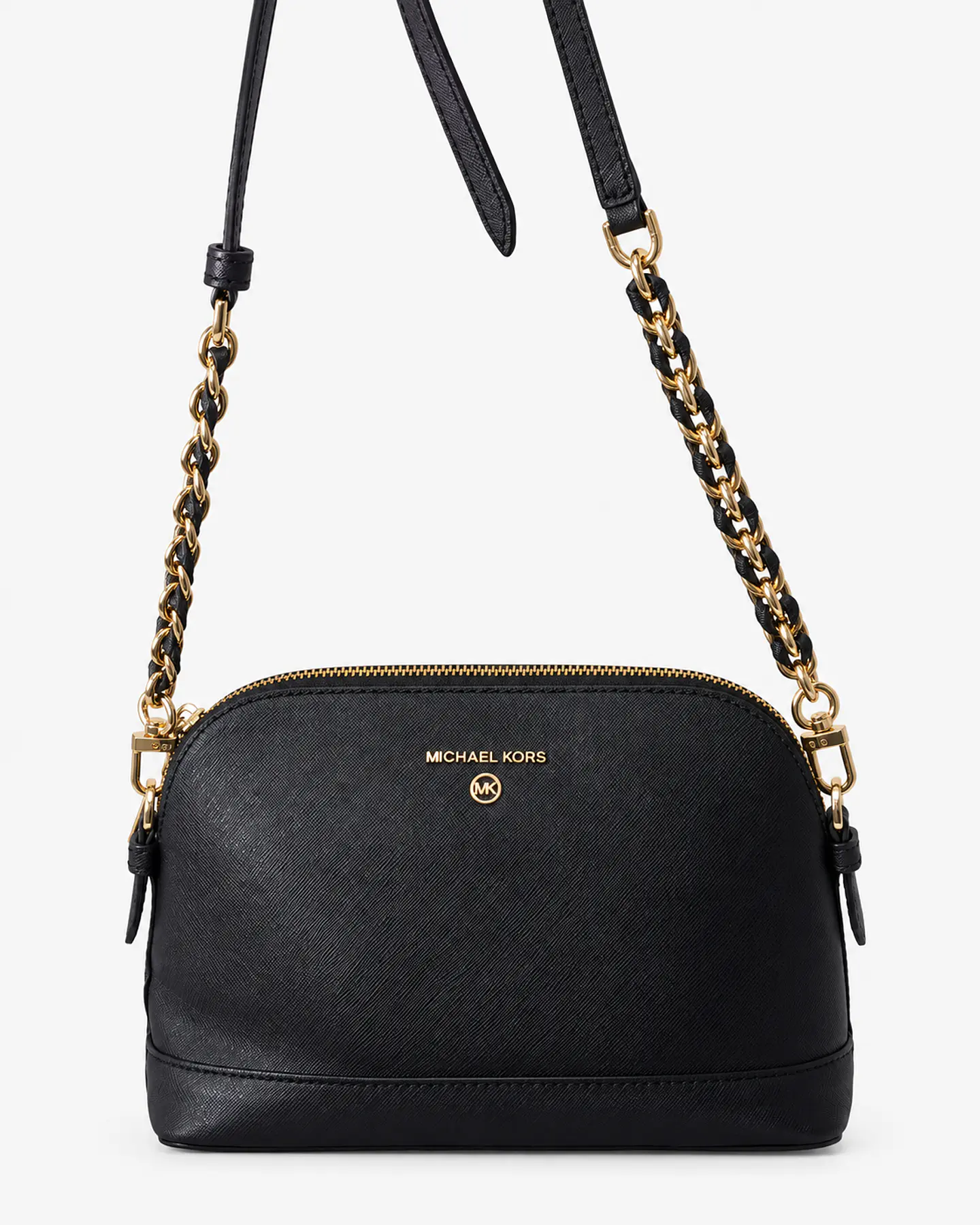 Michael Kors Cindy Dome Saffiano Leather Crossbody – Black 1