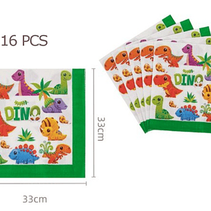 FESTA DINOSSAURO GUARDANAPOS 16PCS 33X33CM