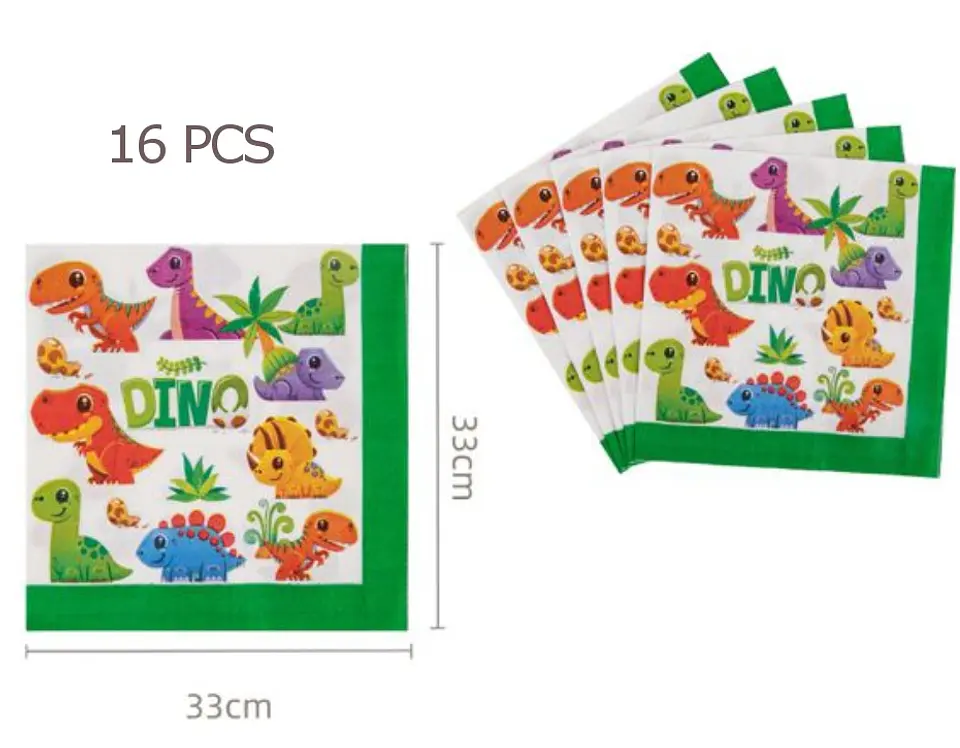Festa Dinossauro guardanapos de papel 16pcs 33x33cm 1