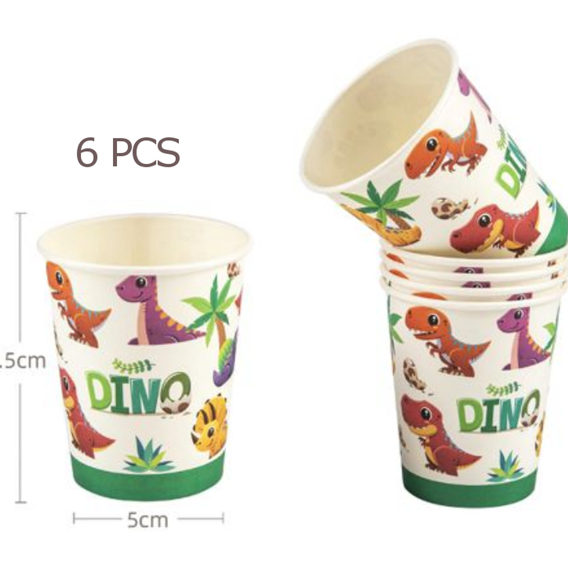 FESTA DINOSSAURO COPO DE PAPEL 6PCS 250ML 1