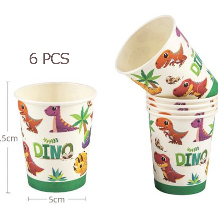 FESTA DINOSSAURO COPO DE PAPEL 6PCS 250ML 1