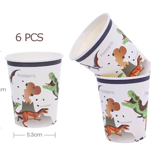 FESTA DINOSSAURO COPO DE PAPEL 6PCS 250ML