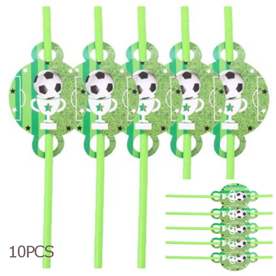 FESTA FUTEBOL VERDE PALINHAS DE PAPEL 10PCS 1