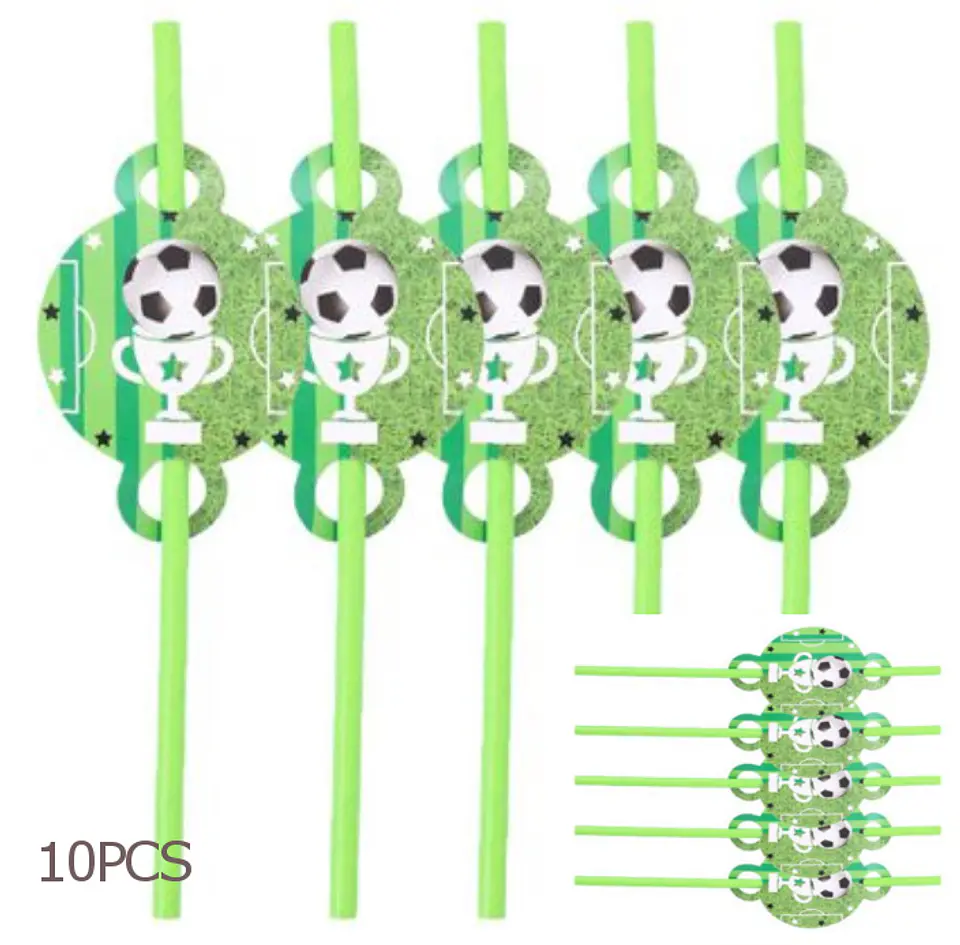 Green Football Party Paper Sticks 10pcs 1